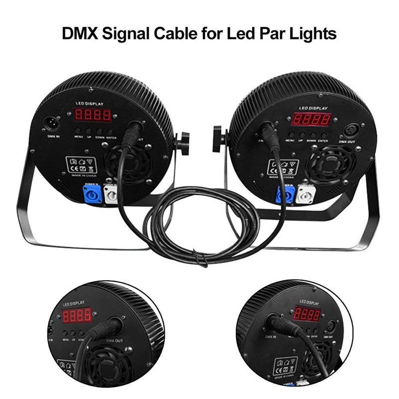 WorldLite 3.2ft DMX Cable, 10PCS 1 Meter DMX Signal Cables Signal Wires, 3-Pin XLR Male to Female Stage Light Signal Cable with Metal connectors, Connection for DMX512 Stage & DJ Lighting fixtures - Image 5